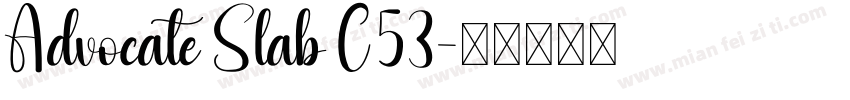 Advocate Slab C53字体转换
